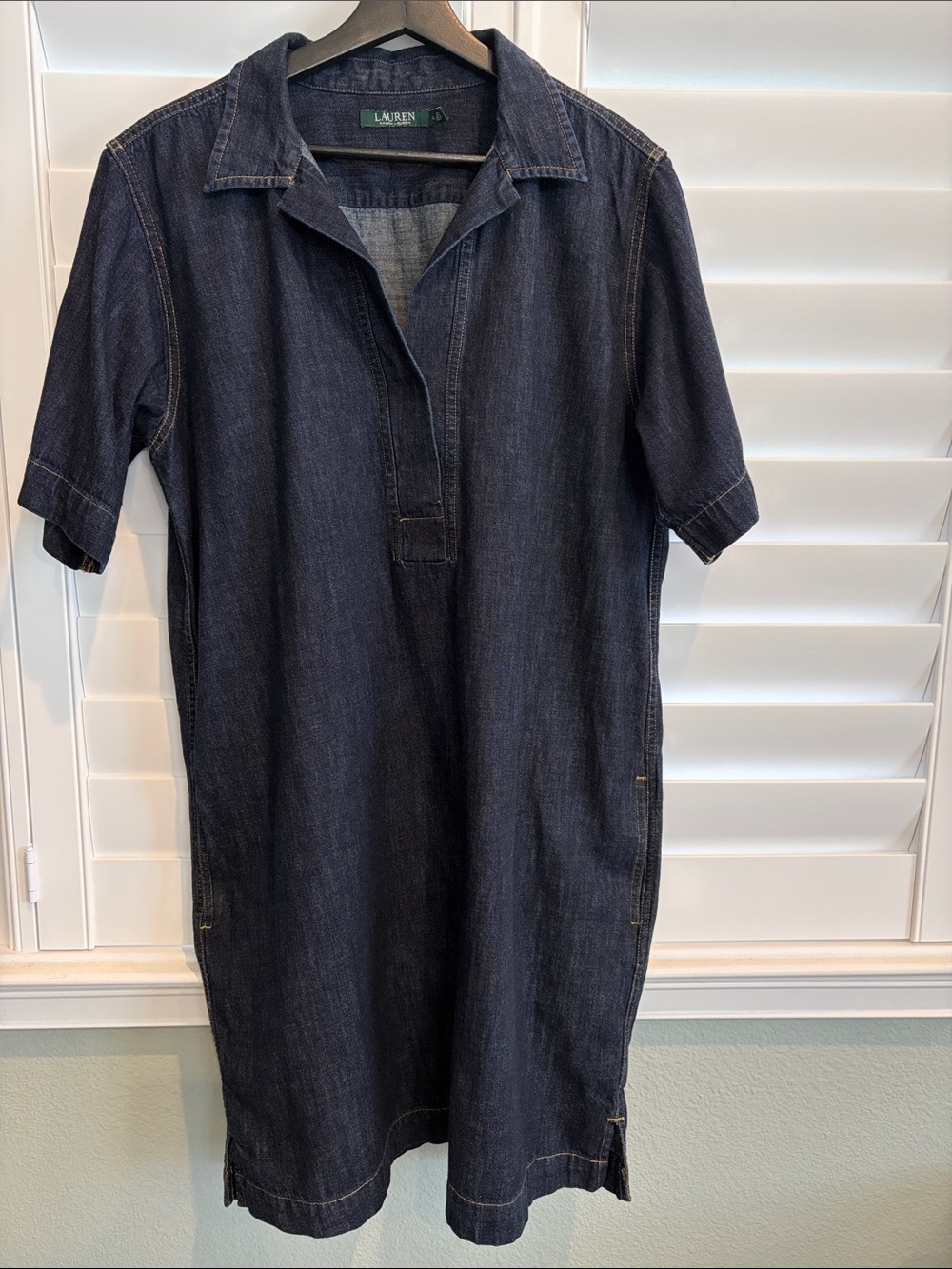 Lauren Ralph Lauren Navy Denim Polo Dress